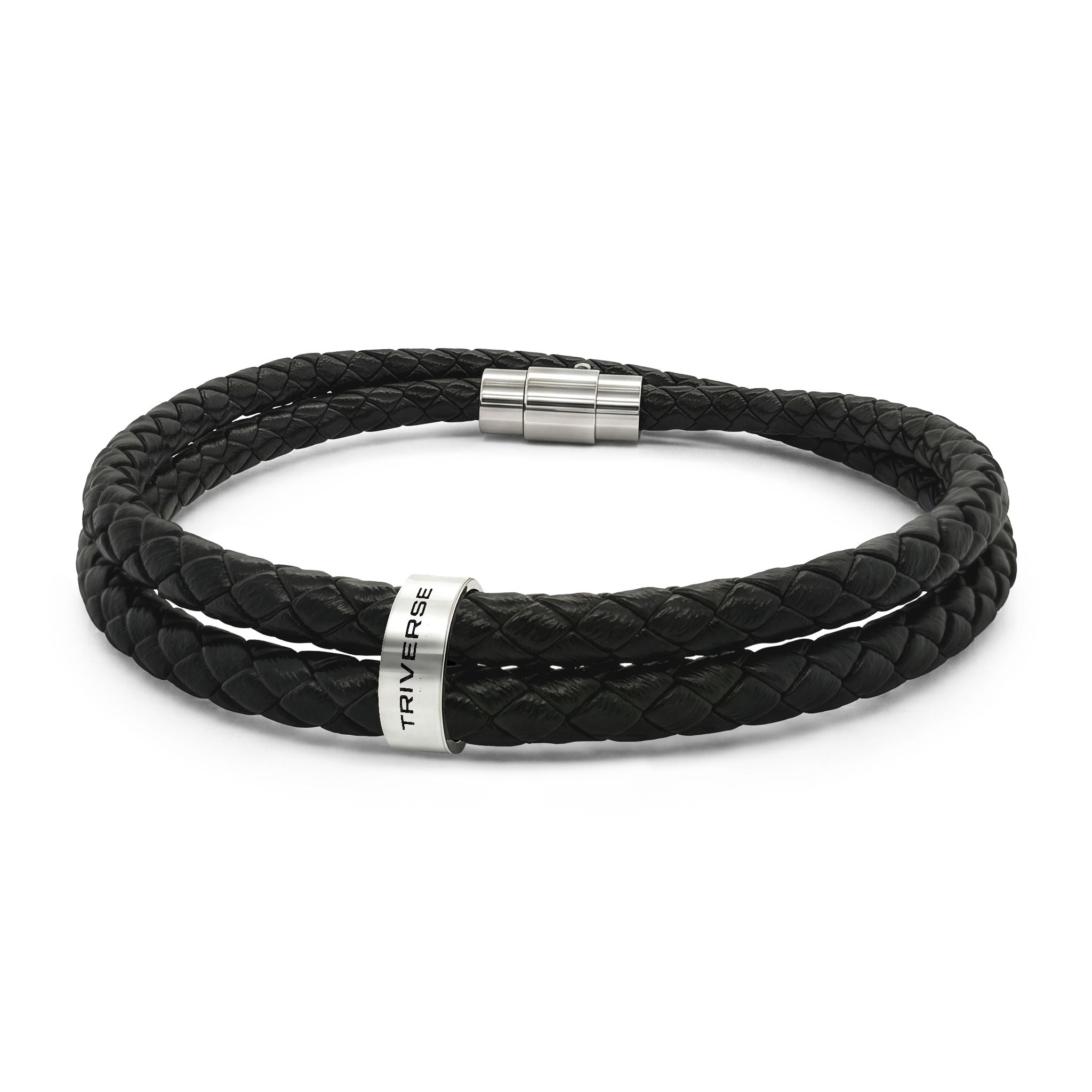 Leather Bracelet with Beads (Engraving)