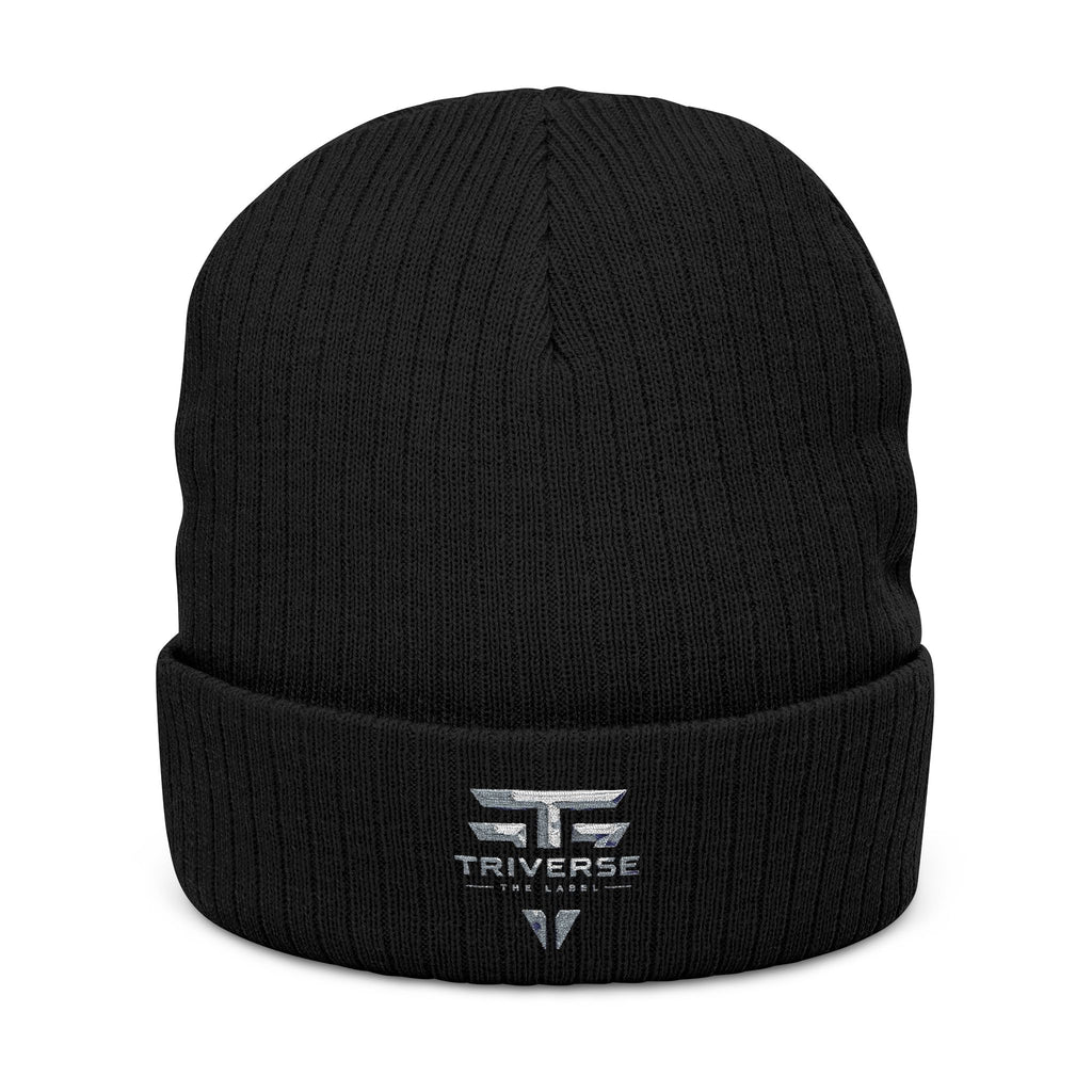 Triverse Ribbed Knit Beanie (Embroidery)